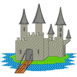 Buildings Embroidery Design 4 Buildings Embroidery Design 4